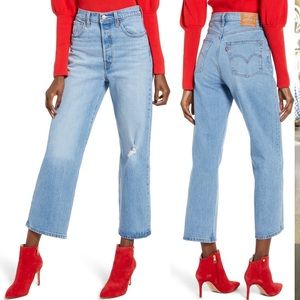 Levi’s Ribcage Super High Waist Ankle Straight Leg Jeans Size 26